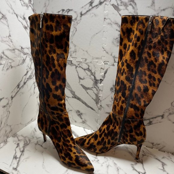 SCHUTZ Shoes - SCHUTZ LEOPARD JUNGLE LEOPARD BOOT HEELS  MIRYANNA SZ 6.5B
